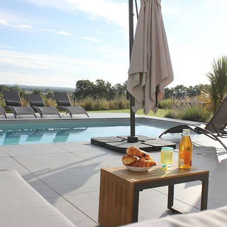 Villa De Groupe Avec Piscine, Jacuzzi Et Vue Nature Pierric Exterior foto
