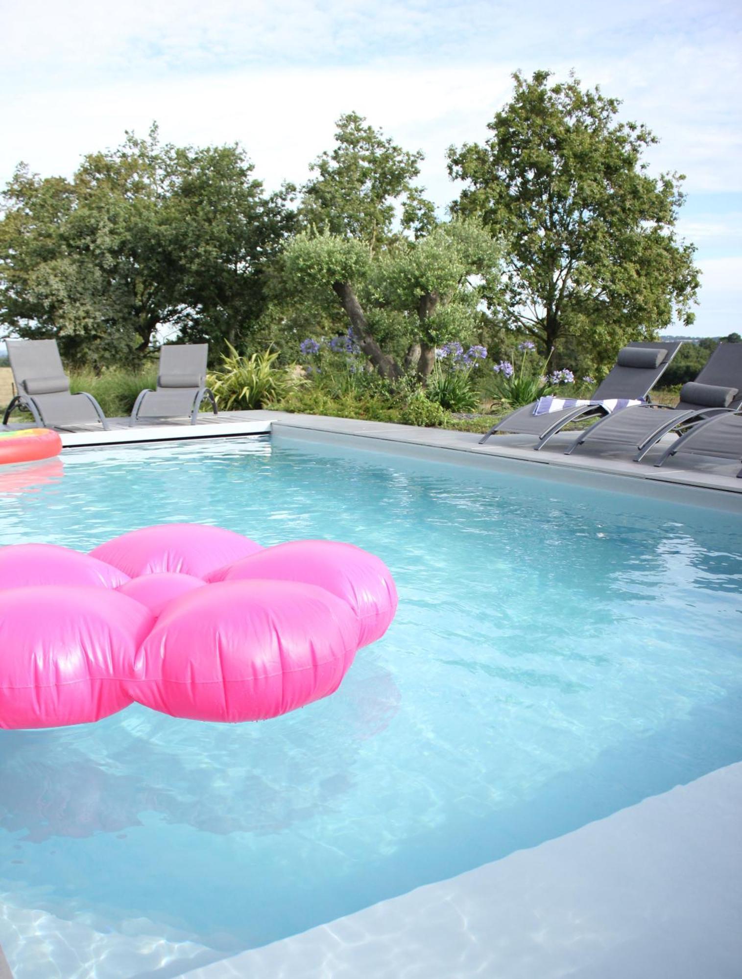 Villa De Groupe Avec Piscine, Jacuzzi Et Vue Nature Pierric Exterior foto